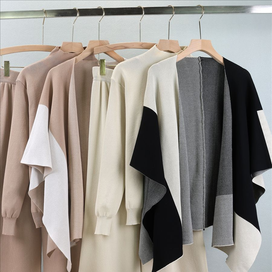Cashmere Set Apricot Black Khaki Camel Brown