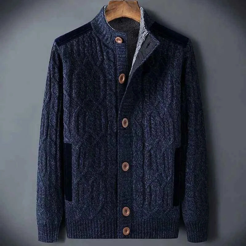 Men's Wool Cardigan Camel Winter Navy Blue Navy Blue