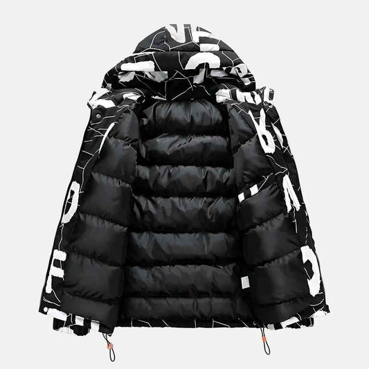 Men's Polyester Hooded Puffer Padded Jacket Winter Essential