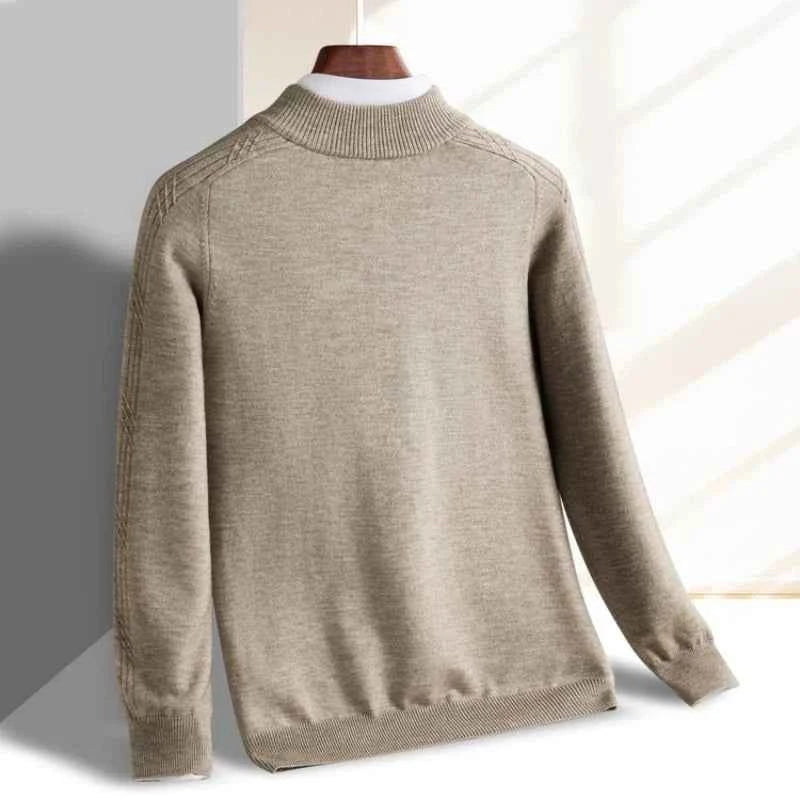 Men's Wool Sweater Lime Green Winter Black