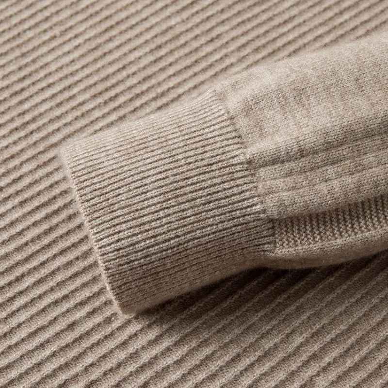 Men's Wool Sweater Lime Green Winter Black