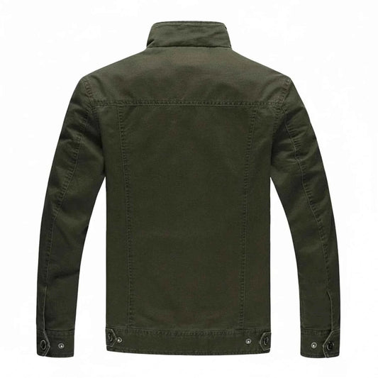 Men's Military Field Zip-Front Stand Collar Winter Jacket