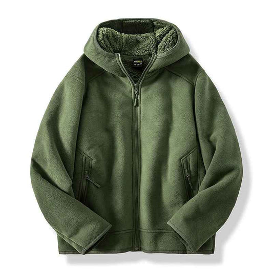 Men's Relaxed Fit Hoodie Winter Essential Knitwear Collection Green