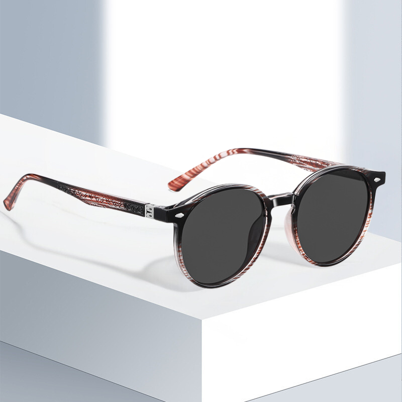 Polarized UV Protection Sunglasses Black Gray Gradient Black Red Gradient Black Red