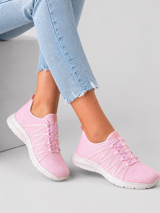 Women's Lightweight Sparkle Slip-On Knit Walking Shoes