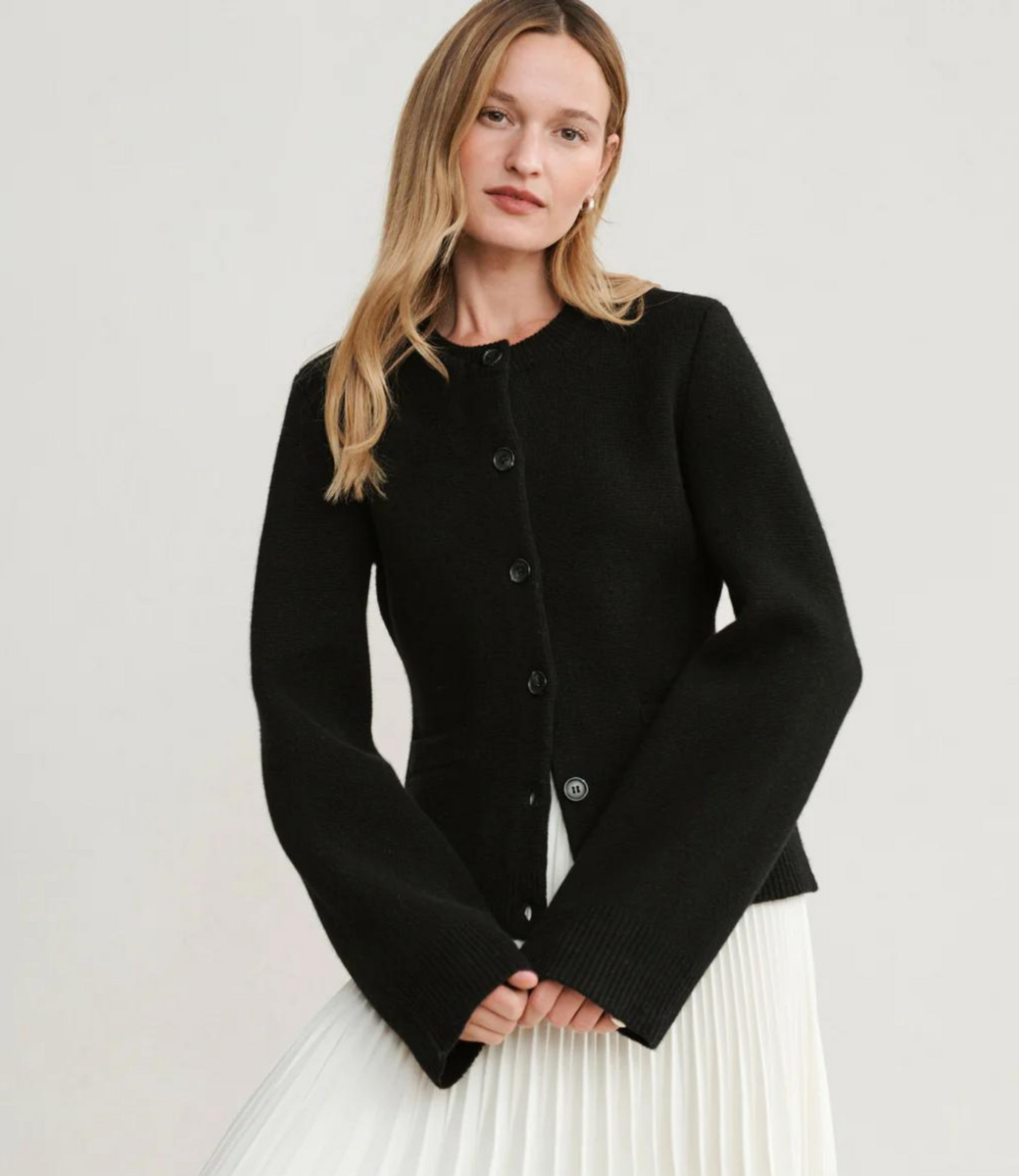 Women's Cardigan White/ Beige Winter Taupe/ Grey Black