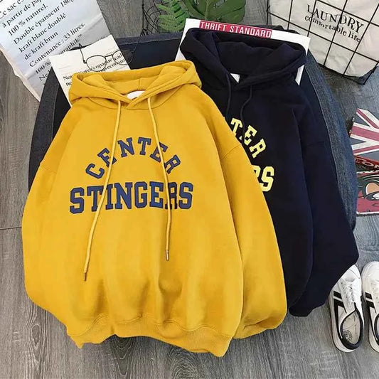 Women's Cotton Oversized Relaxed Fit Hooded Drawstring Pullover M