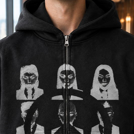 Men's Polyester Oversized Hoodie Winter Essential Knitwear