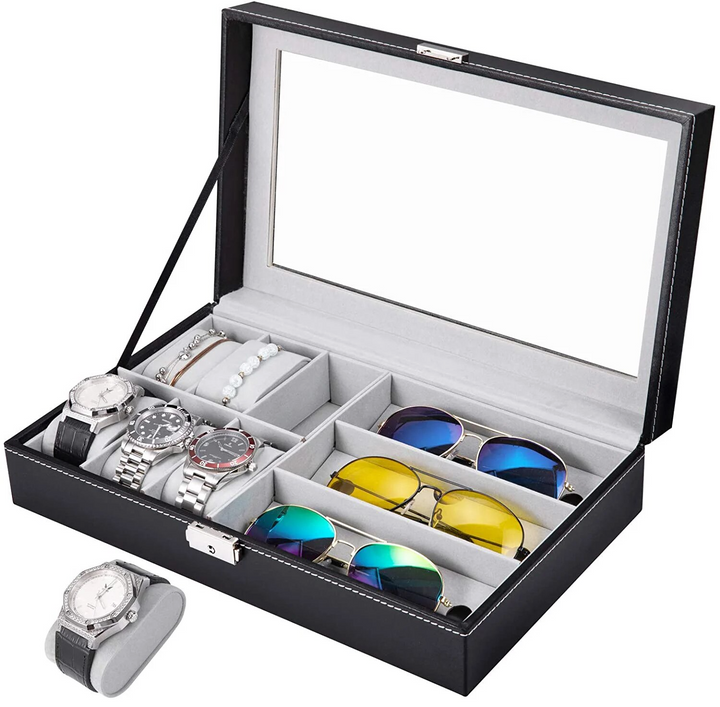 Stylish Leather Case for Watches and Sunglasses