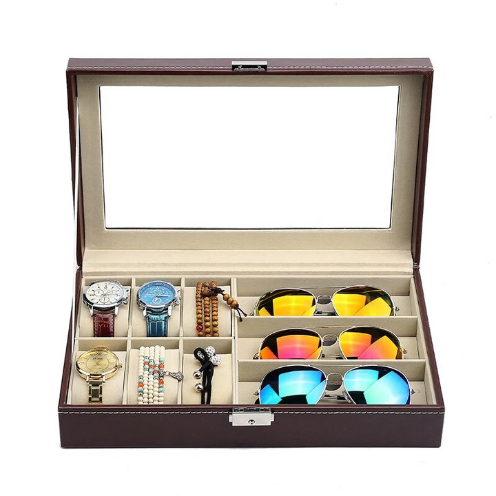 Stylish Leather Case for Watches and Sunglasses