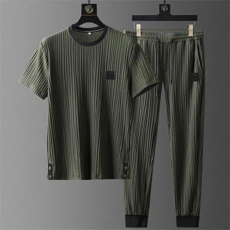 Cool Ice Silk Two-Piece Set Green