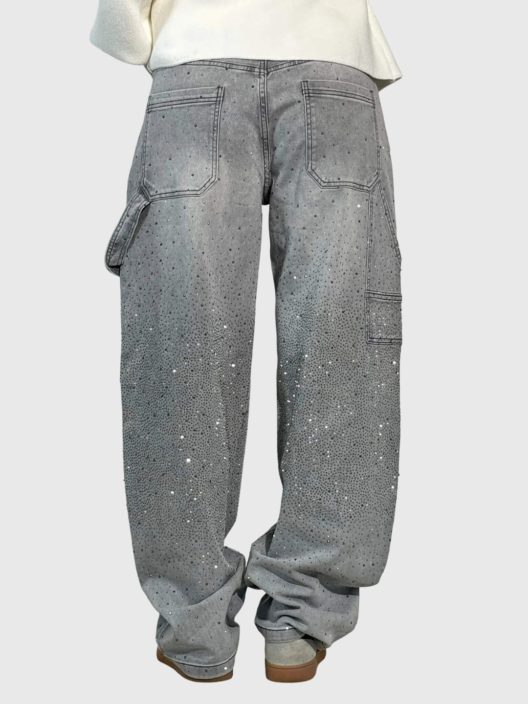 Women's Sparkle Diamond Denim Pants