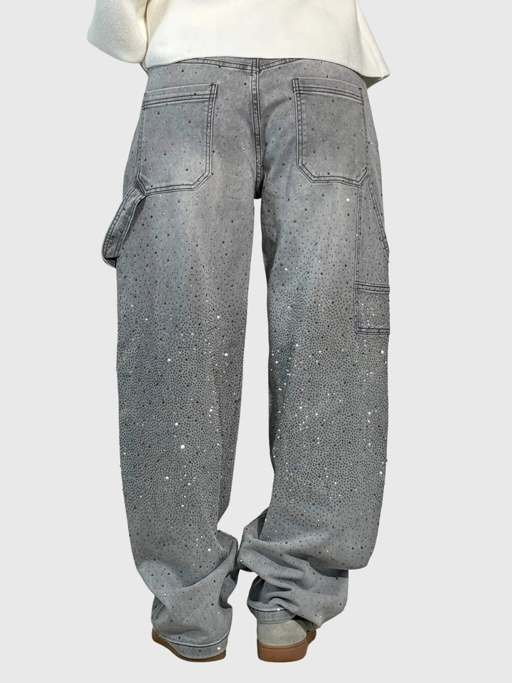 Women's Sparkle Diamond Denim Pants