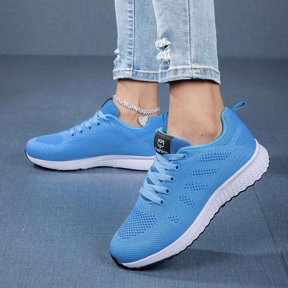 Women's Casual Knit Walking Sneakers with Lacing