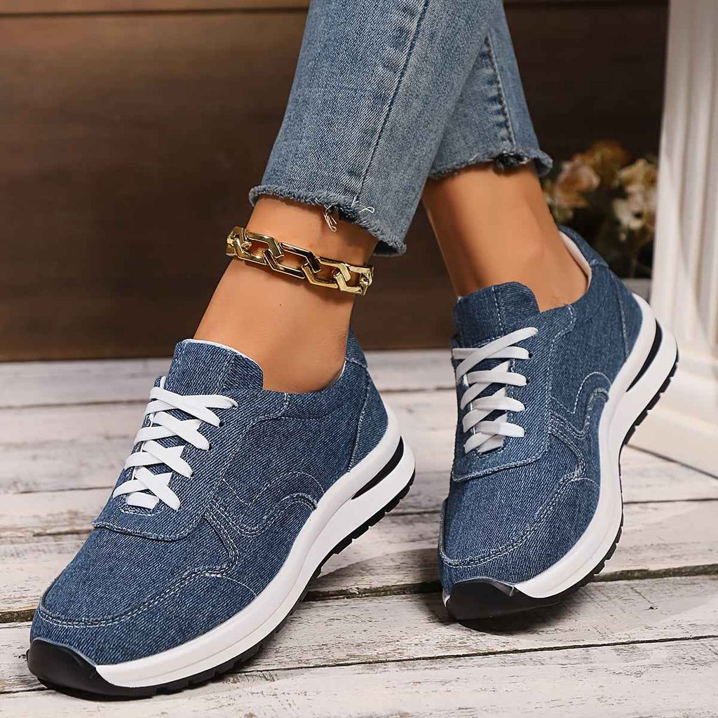 Betty | Orthopedic Sneakers with Denim Fabric Blue
