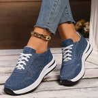 Betty | Orthopedic Sneakers with Denim Fabric Blue