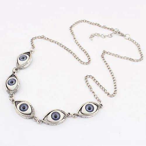 Protective Evil Eye Necklace Silver