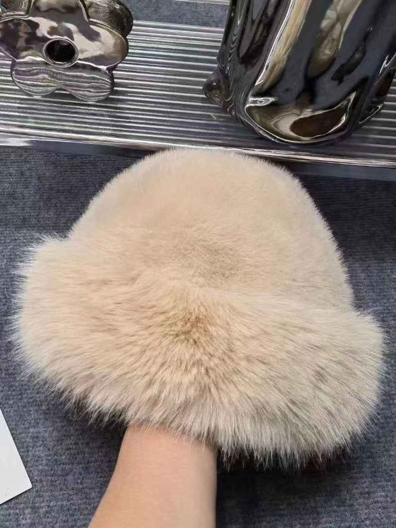 Fashion Personality Ladies Mongolian Cap Beige