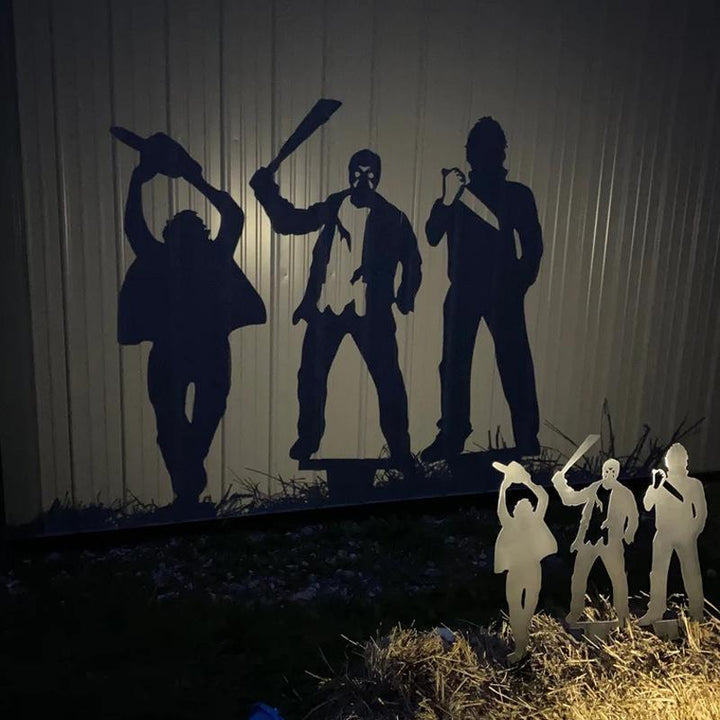 Halloween's Metal Villain Shadow Caster Yard Stake with Spotlight Projection Chainsaw Man