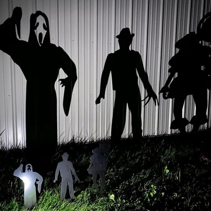 Halloween's Metal Villain Shadow Caster Yard Stake with Spotlight Projection Clown