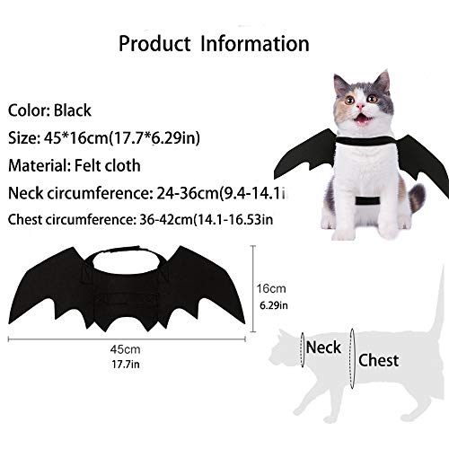 Halloween's Bat Wings Costume Accessory for Cats and Small Dogs