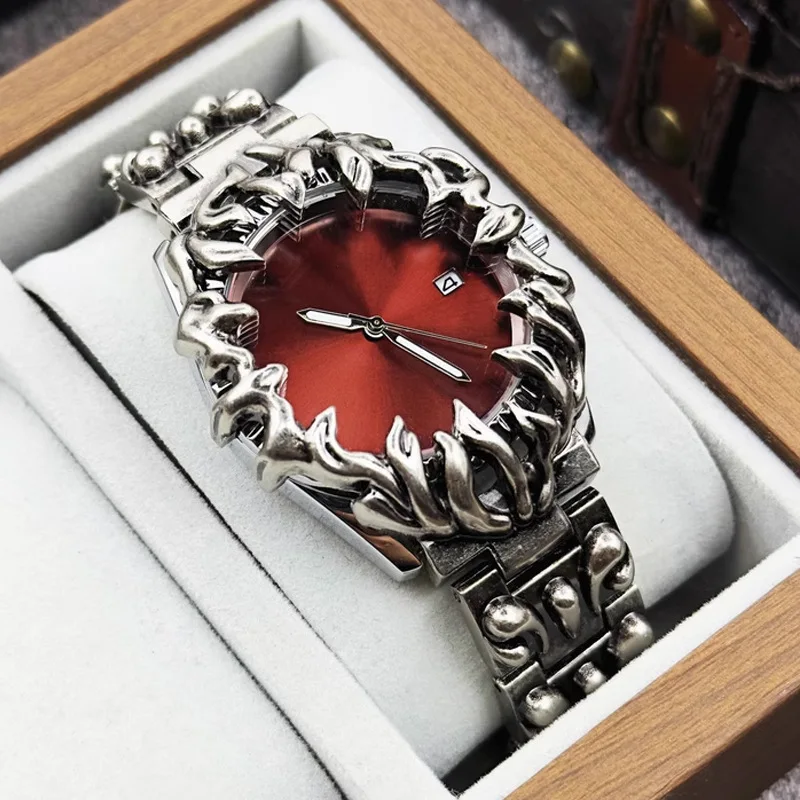 Molten Lava Style Watch Red