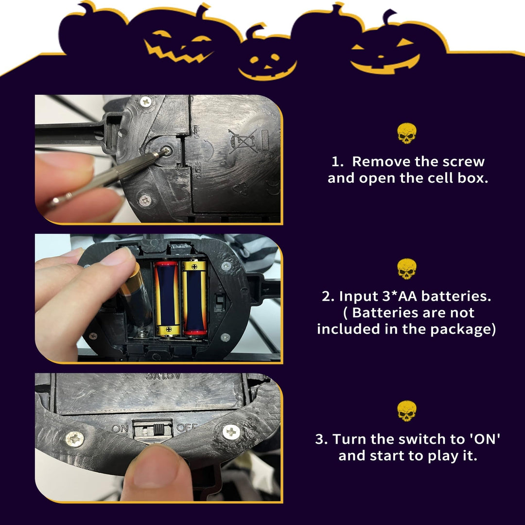 Halloween's Motion Sensor Animated Skull Prisoner with Red LED Eyes