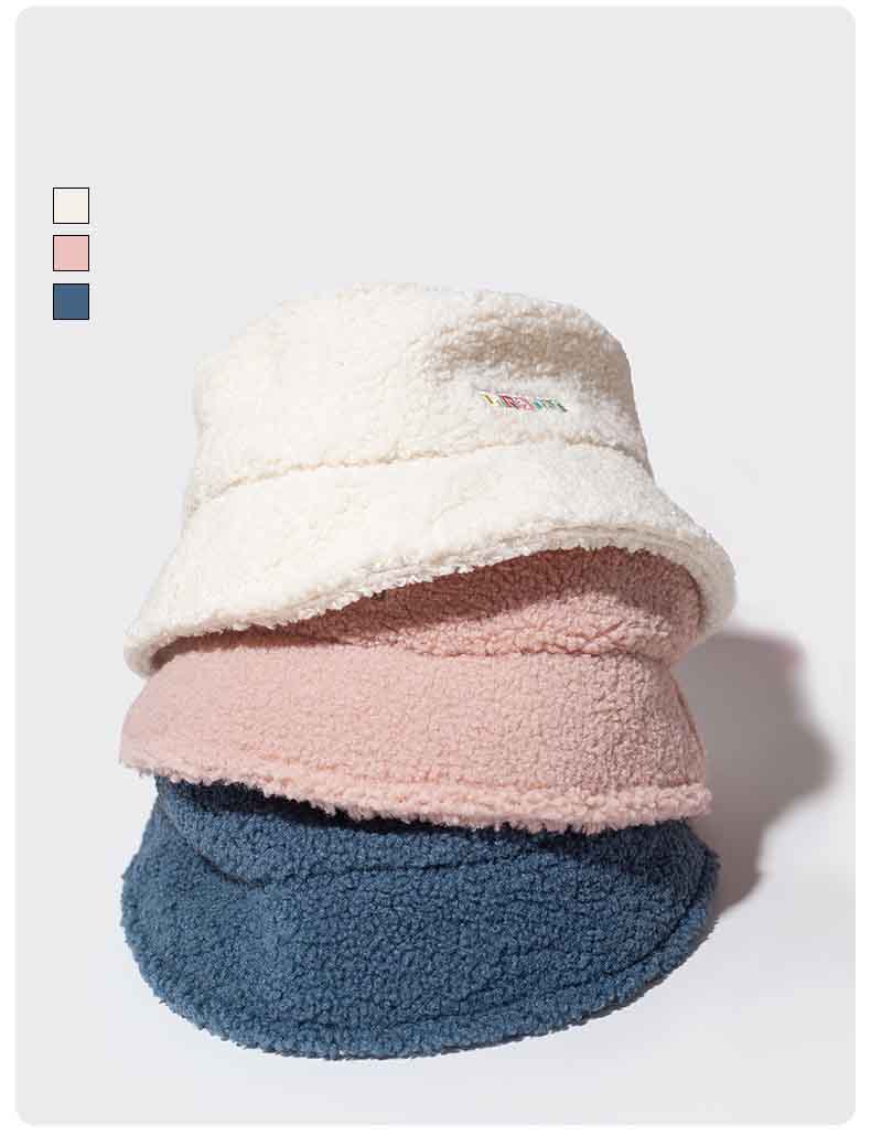 Female Lamb Hair Ear Protection Fisherman Hat