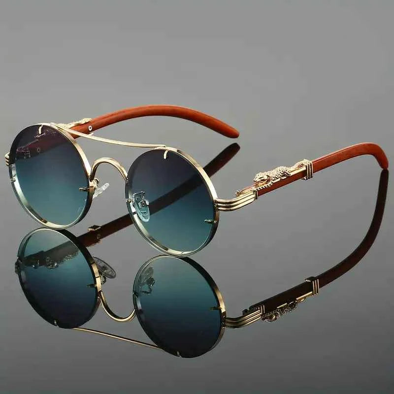 Stylish Designer-Inspired Sunglasses Green Brown