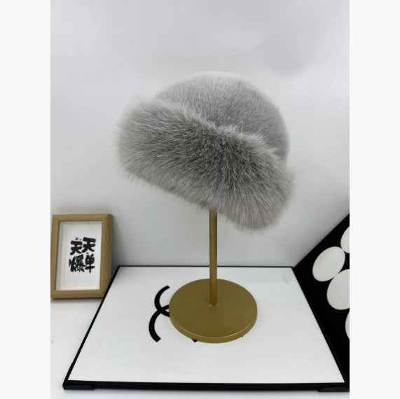 Fashion Personality Ladies Mongolian Cap Light gray