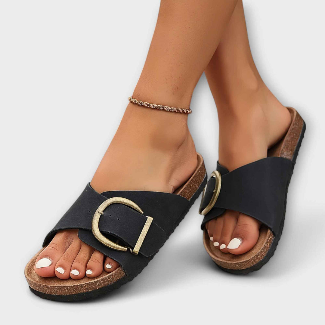 Joanna | Stylish Comfort Sandals Black