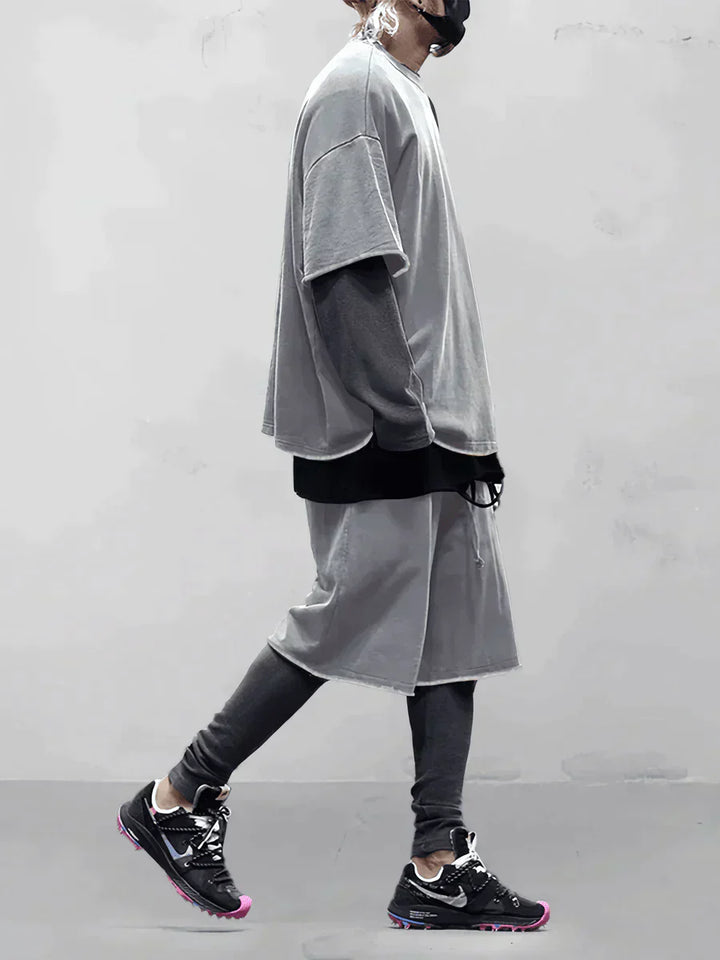 Men's Casual Oversized T-Shirt and Shorts Streetwear Outfit