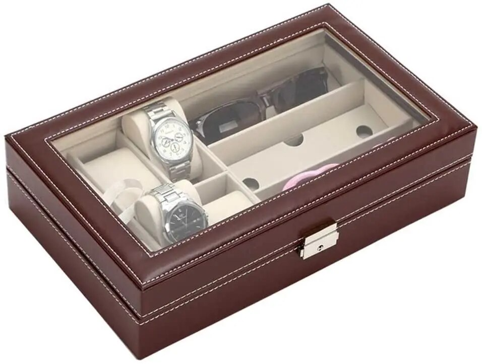 Stylish Leather Case for Watches and Sunglasses