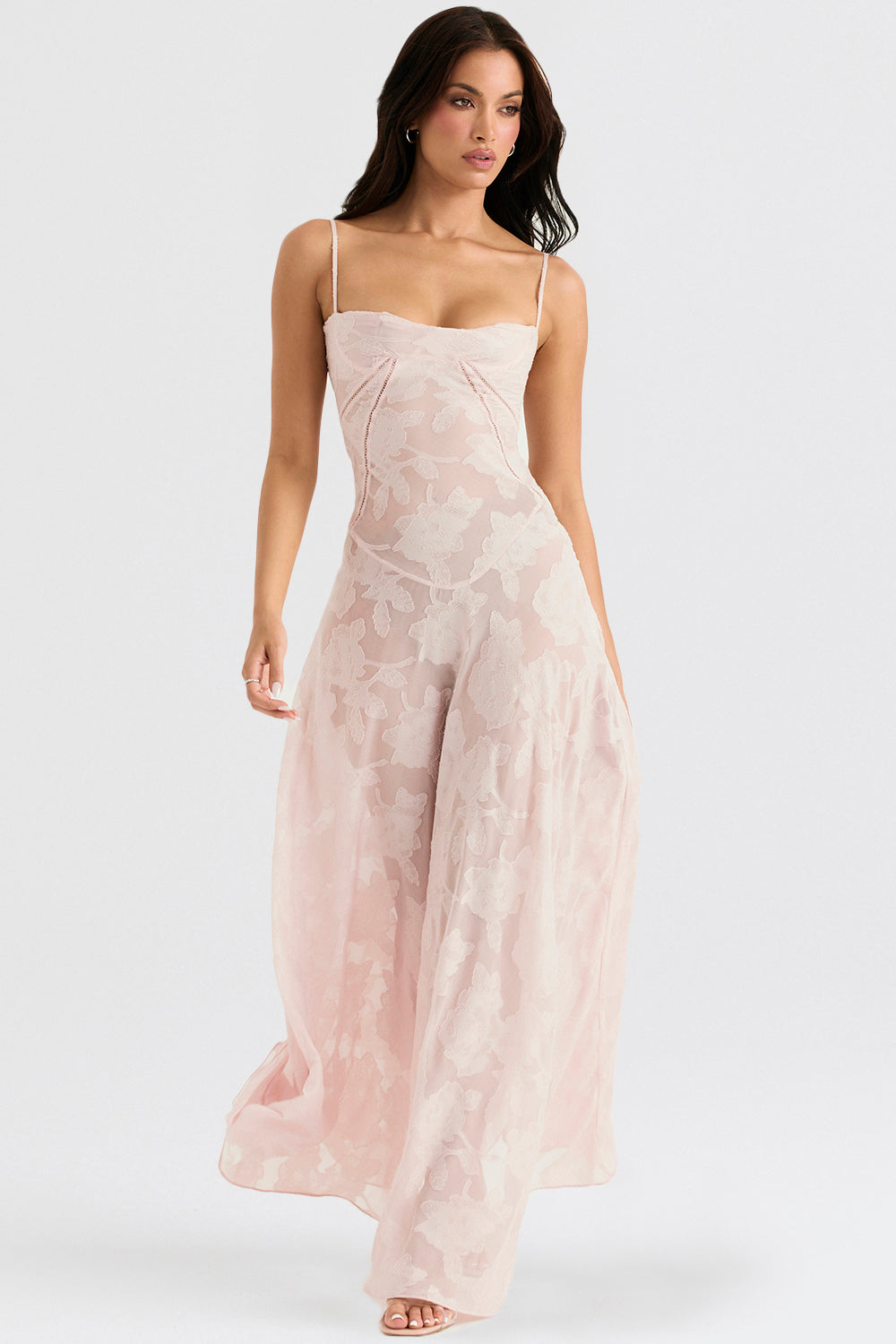 Charline | Women's Elegant Embroidered Maxi Dress