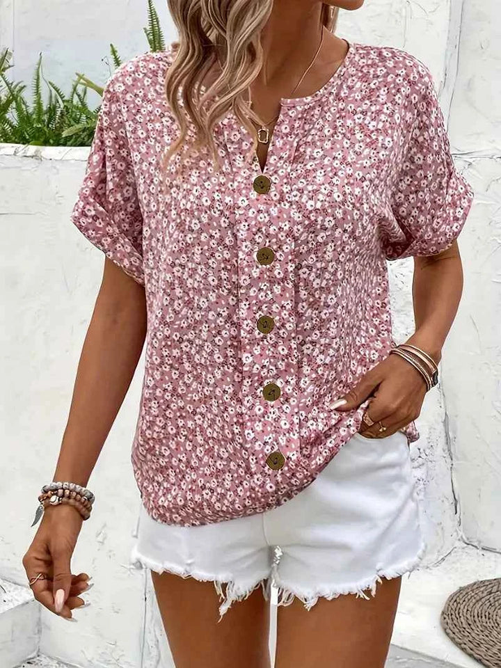 Women's Lightweight Floral Print Blouse