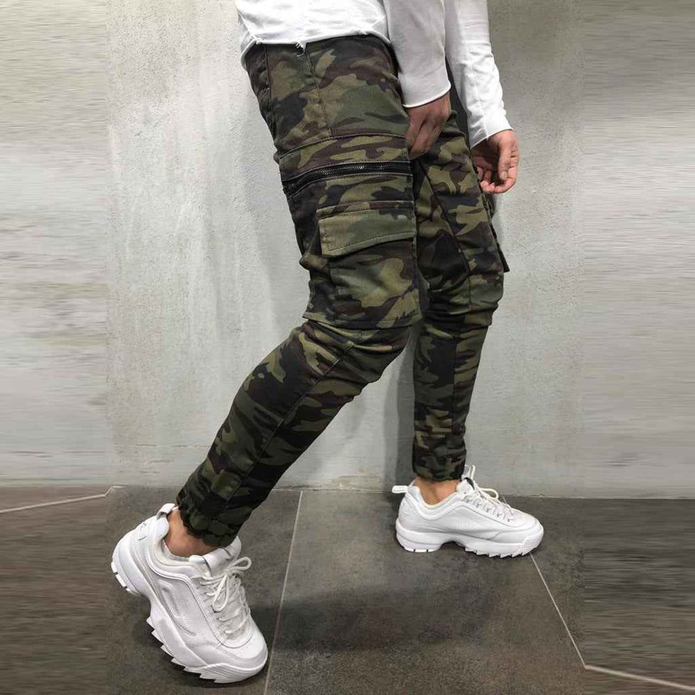 Men's Slim Fit Camouflage Cargo Pants
