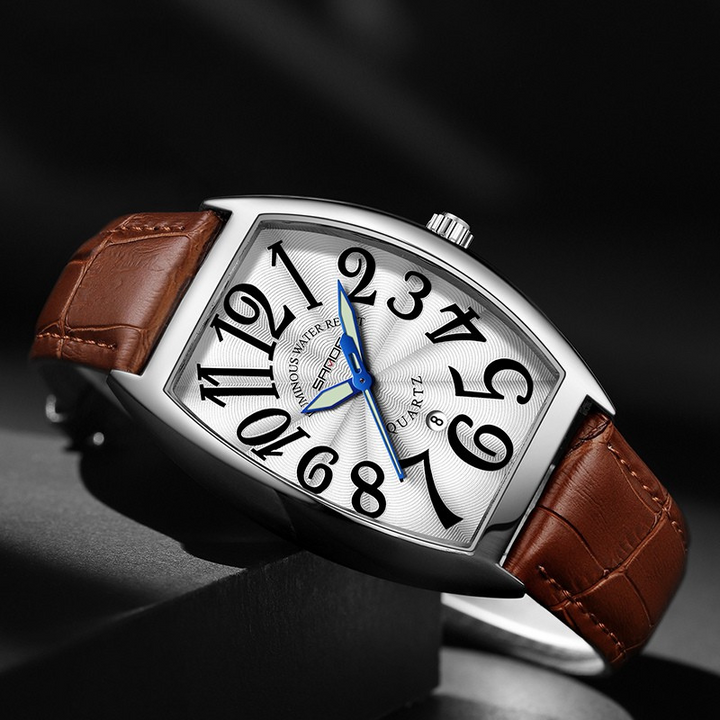 Elegant Art Deco Style Watch Brown