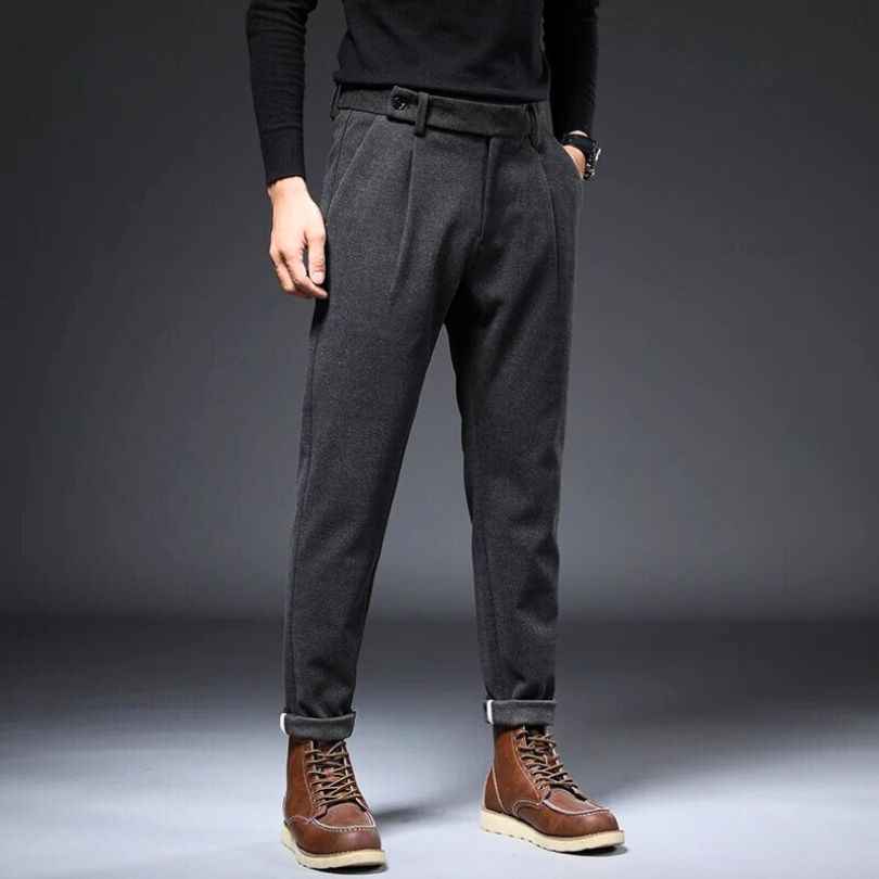 Men's Prestige Slacks - Elegant Tailored Trousers Slate