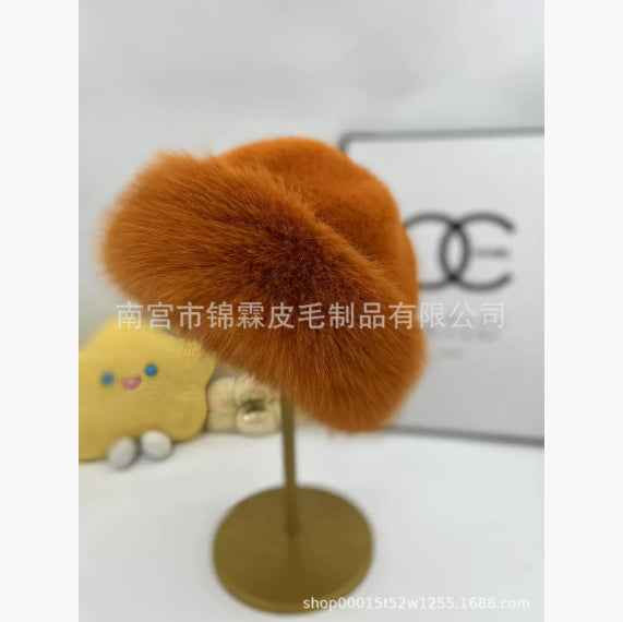 Fashion Personality Ladies Mongolian Cap Tangerine