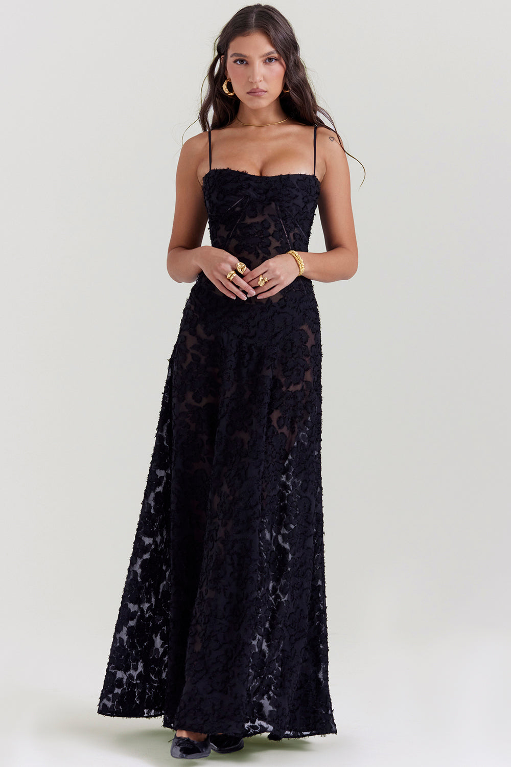 Charline | Women's Elegant Embroidered Maxi Dress