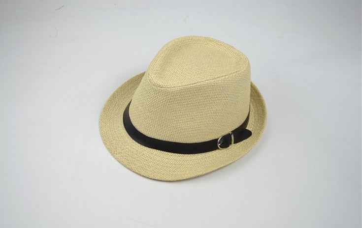 Men's Trendy Summer Straw Hat for Outdoor Adventures and Sun Protection Beige