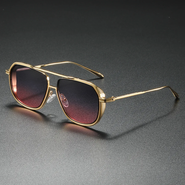 Stylish Mykonos-Inspired Sunglasses Gold Pink