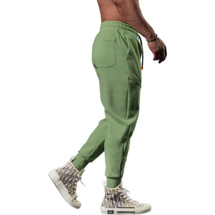 Men's Lightweight Cargo Fleece Jogging Pants - Tapered Fit