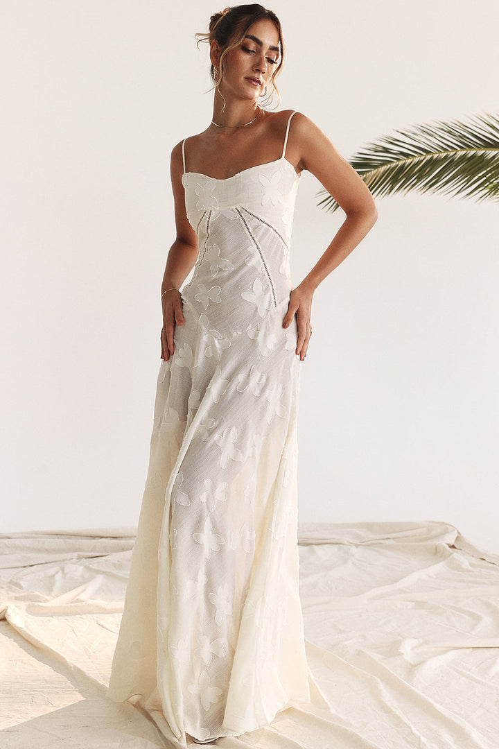 Charline | Women's Elegant Embroidered Maxi Dress