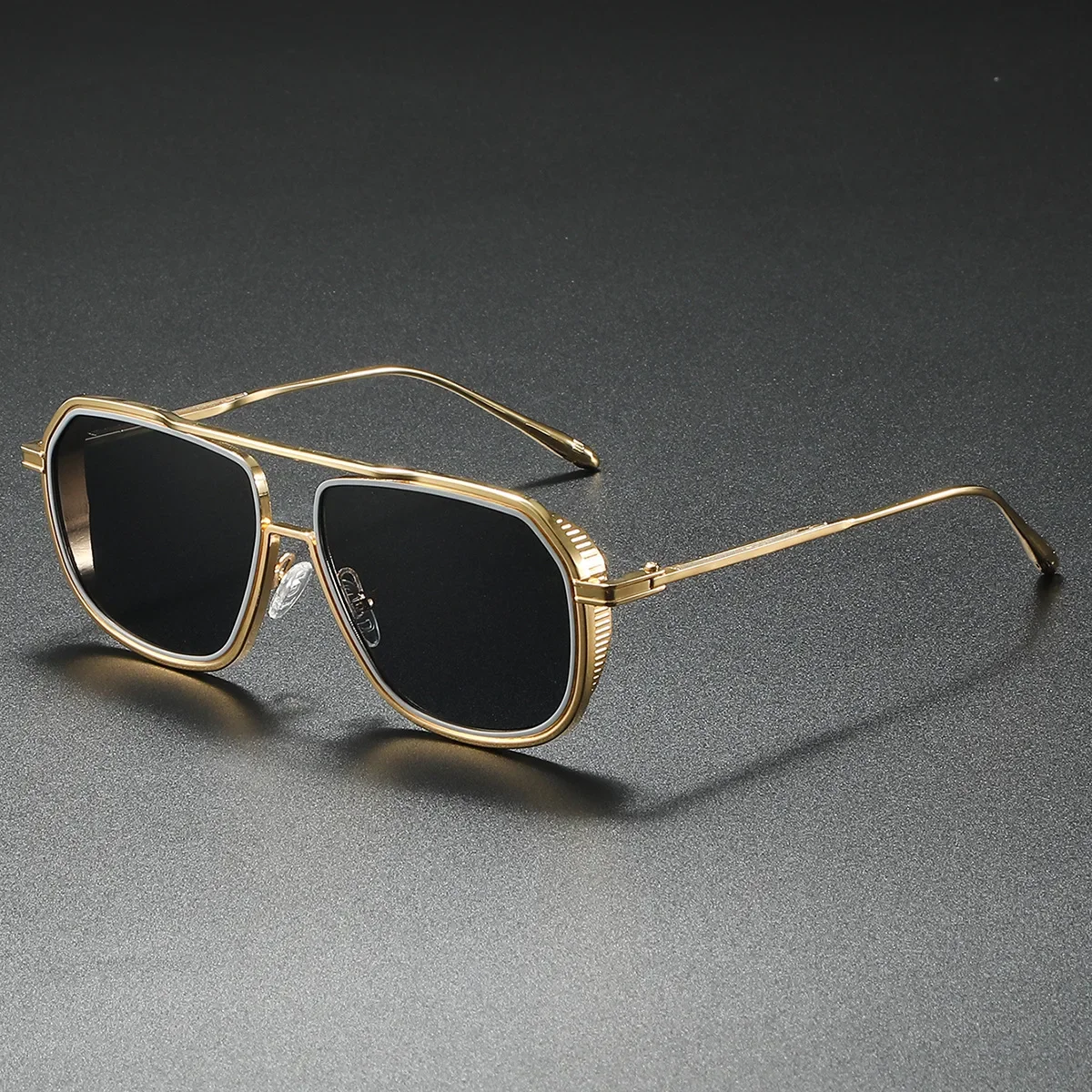 Stylish Mykonos-Inspired Sunglasses Gold Black