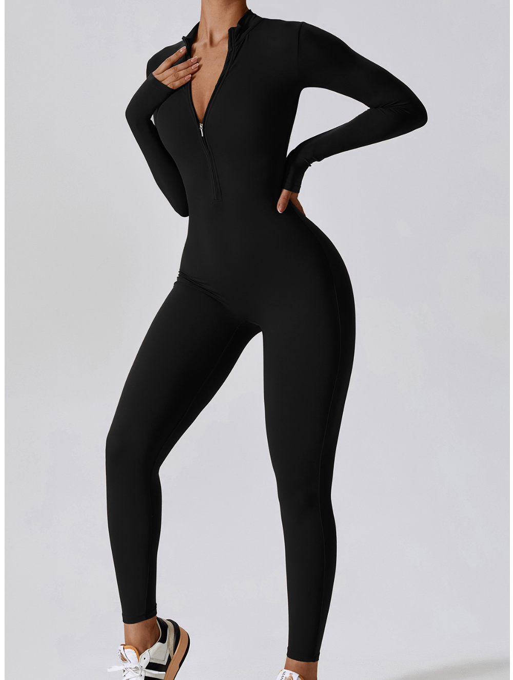 Women's Long Sleeve Shaping Yoga Fitness Jumpsuit
