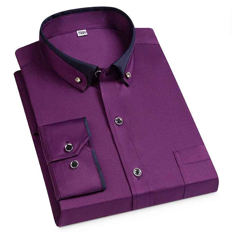 Men's Wrinkle-Free Shirt Purple