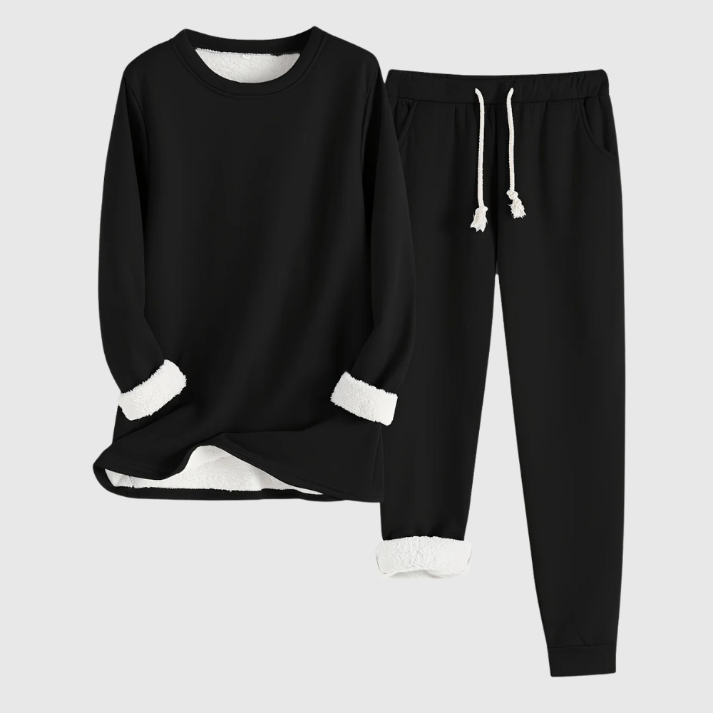Women's Comfortable Lounge Set Black