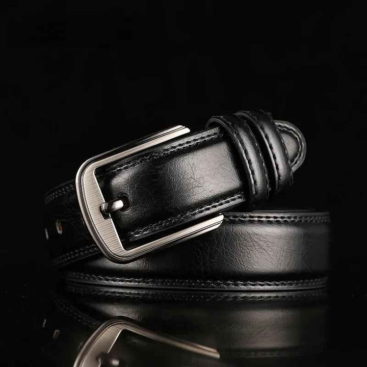 Premium 100% Cowhide Leather Belt Black