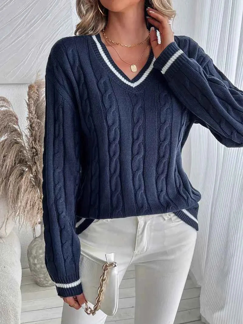 Women's Soft Knit V-Neck Sweater